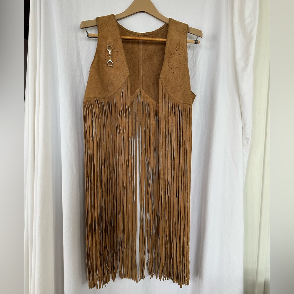 Brown Suede Fringe Festival Authentic 70’s Vest